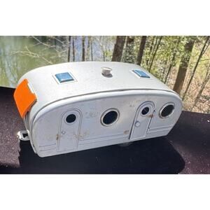 Vintage Tin Litho Silver Camping Trailer Made in Japan by SSS -TO18